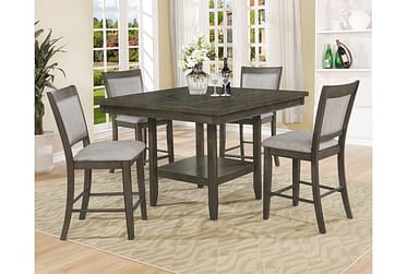 Fulton Gray Counter Height 5 Piece Dining Set