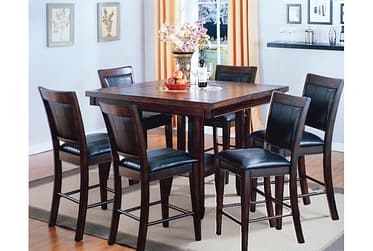 Fulton Brown Counter Height 7 Piece Dining Set
