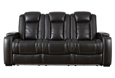 Party Time Midnight 86″ Dual Power Reclining Sofa