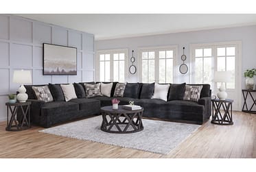 Lavernett Charcoal 170″ 4 Piece Sectional