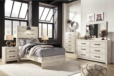 Cambeck Whitewash Twin 4 Piece Bedroom Set