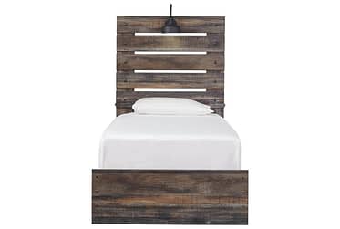 Drystan Twin Lighted Panel Bed
