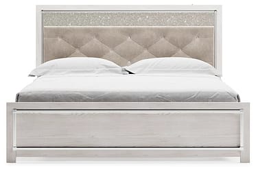 Altyra King Lighted Panel Bed