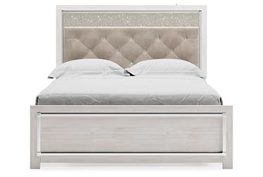 Altyra Queen Lighted Panel Bed