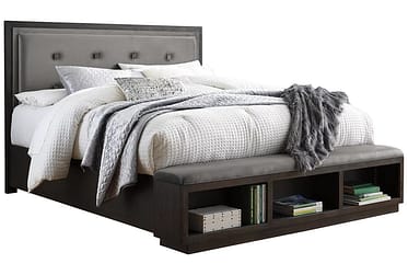 Hyndell Queen Upholstered Panel Storage Bed