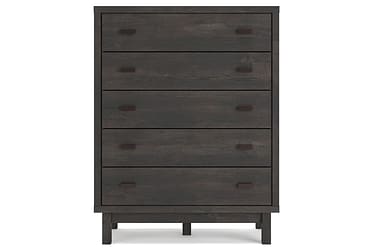 Toretto Charcoal 5-Drawer Chest