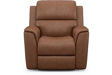 Henry Light Brown Leather Power Recliner