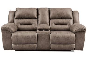 Stoneland Fossil Power Reclining Loveseat With Console