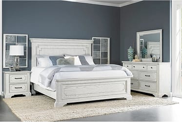 Lafayette White King 5 Piece Bedroom Set