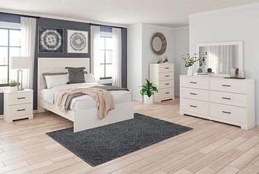 Stelsie White Full 5 Piece Bedroom Set