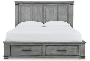 Russelyn Gray King Storage Bed
