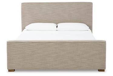 Dakmore Oatmeal Queen Upholstered Bed
