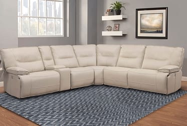 Spartacus Oyster 6-Piece Power Reclining Sectional