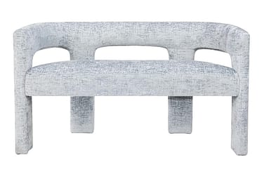 Gwen Blue Open-Back Upholstered Bench