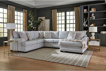 Pippa Light Gray 3-Piece Sectional