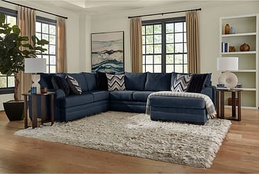 Pippa Navy 3-Piece Sectional