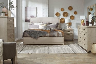 Belmar Upholstered Sleigh Queen 5 Piece Bedroom Set