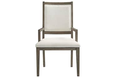 Versailles Gray Upholstered Square Arm Chair