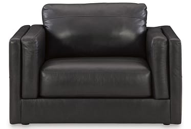 Amiata Onyx Leather Oversized Chair