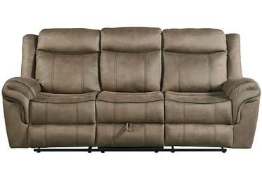 Sorrento Brown Manual Reclining Sofa