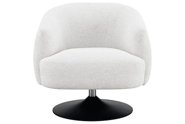 Dave Beige Upholstered Swivel Accent Chair