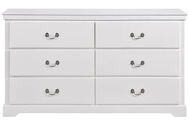 Seabright White 6-Drawer Dresser