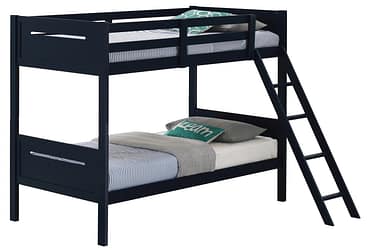 Littleton Blue Twin Over Twin Bunk Bed