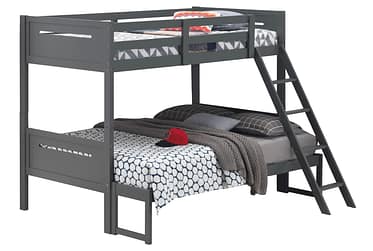 Littleton Gray Twin Over Full Bunk Bed