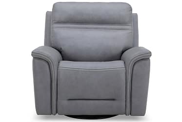 Cooper Gray Leather Power Recliner