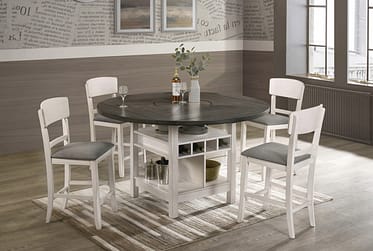 Conner Chalk Gray Counter Height 5 Piece Dining Set