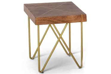 Walter Brass Inlay End Table