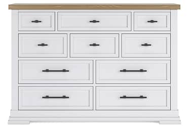 Ashbryn White 10-Drawer Dresser