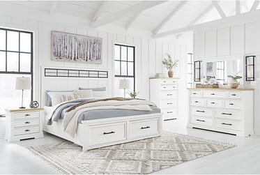 Ashbryn White Queen Storage 5 Piece Bedroom Set