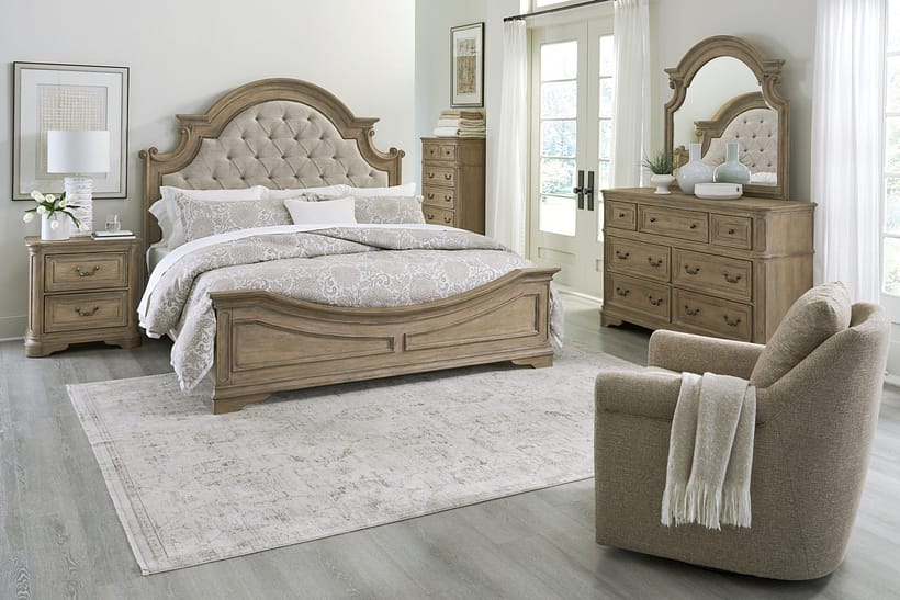 Magnolia Manor Bisque 2-Drawer Nightstand - Georgia Furniture Mart