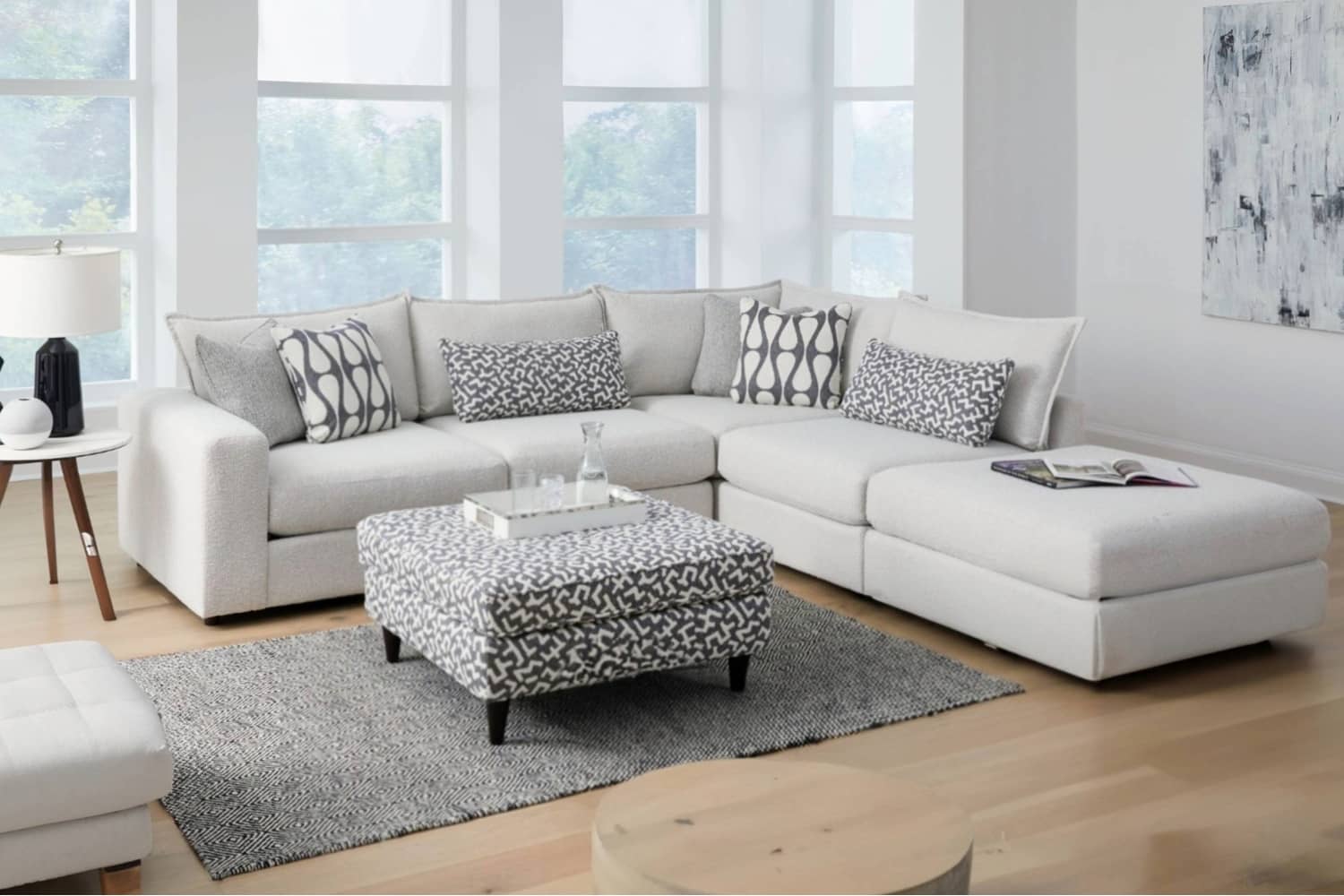 Contour Natural 5-Piece Sectional - Georgia Furniture Mart