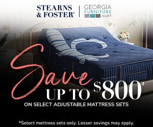 Stearns & Foster luxury adjustable mattress with up to $800 savings at Georgia Furniture Mart.