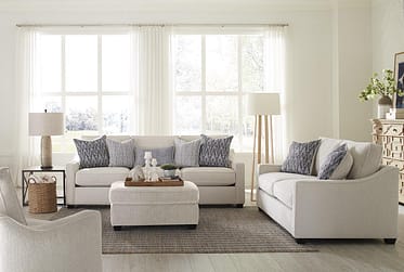 Dakota Dove 2 Piece Sofa & Loveseat Set