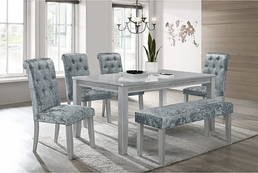 Vela 6 Piece Dining Set With Bench