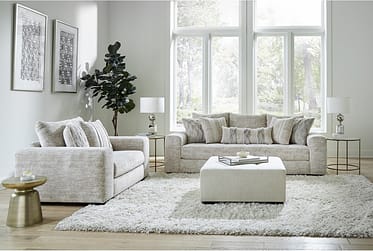 Galactic Parchment 2 Piece Sofa & Oversized Chair Set