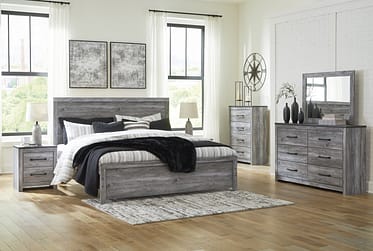 Bronyan Dark Gray King 4 Piece Bedroom Set
