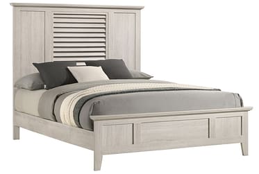 Sarter White Queen Panel Bed