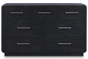 Rowanbeck Black 7-Drawer Dresser