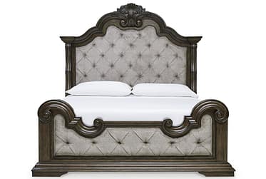 Maylee Brown Upholstered King Bed