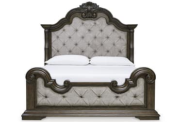 Maylee Brown Upholstered Queen Bed