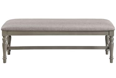 Sunnyvale Gray Upholstered Dining Bench