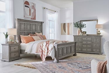 Big Valley Gray Queen 4 Piece Bedroom Set