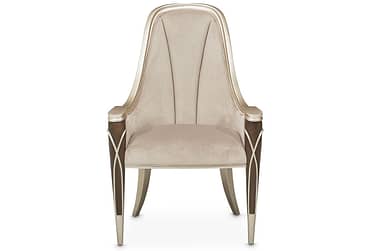 Villa Cherie Hazelnut Dining Arm Chair By Michael Amini