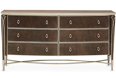Villa Cherie Hazelnut 6-Drawer Dresser By Michael Amini