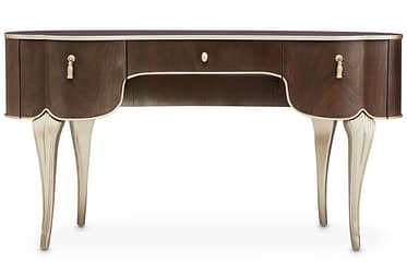 Villa Cherie Hazelnut 3-Drawer Vanity Desk By Michael Amini