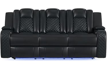 Carlo Black Power Reclining Sofa